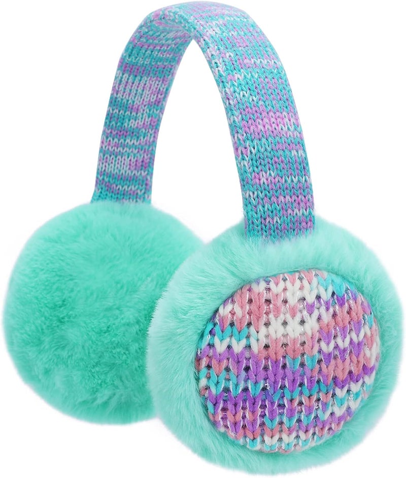 Ztl Kids Knit Earmuffs Soft Plush Ear Warmers Winter Outdoor Ear Muffs for Boys Girls - Image 1
